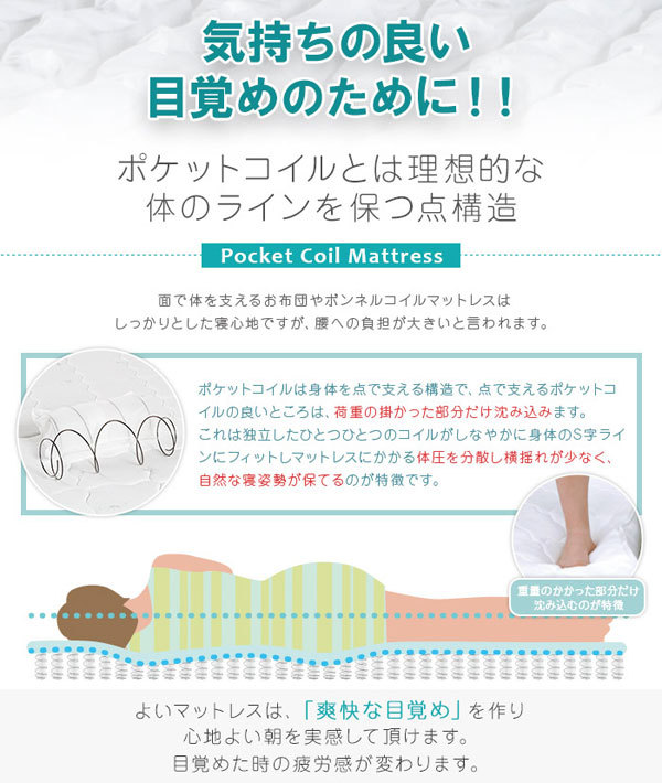 【セミダブル】 3Dメッシュ ポケットコイル マットレス 柔らかめ 通気性抜群 楽天市場】□本日5%クーポン□ 3ゾーン構造 ポケットコイル