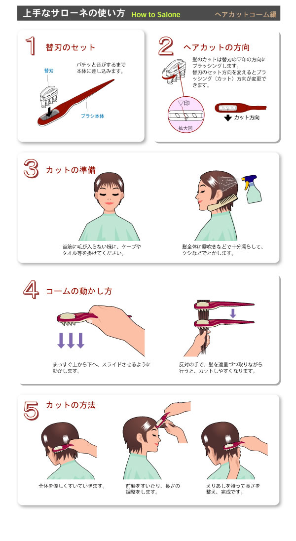 ですける サローネ 通販 Paypayモール ヘアカットブラシ ヘアカットコームセット 1147