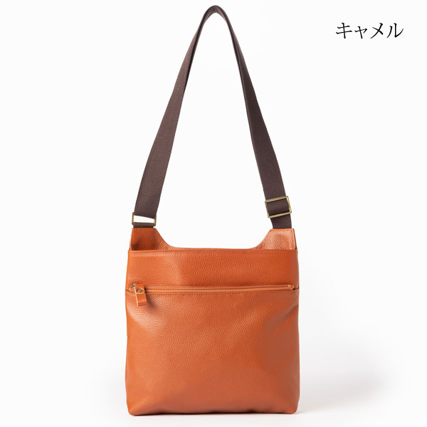 軽量牛革ボディショルダーバッグ 豊岡工房 日本製 開閉ファスナー式