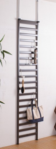 つっぱり式パーテーションラック ブラウン