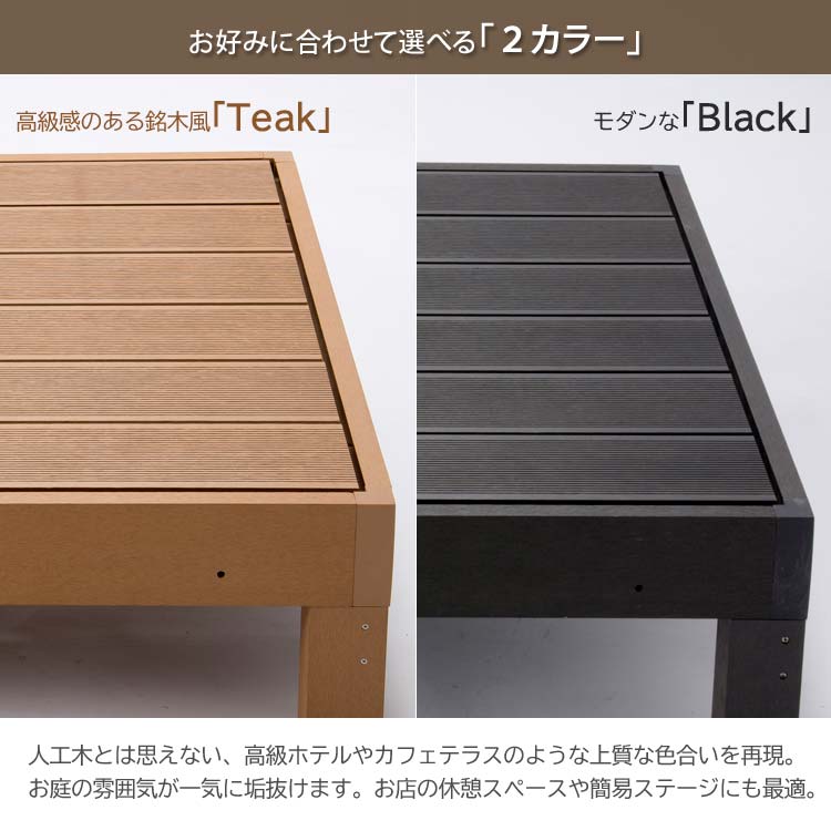 ウッドデッキ 人工木 樹脂 本体 90×90cm 単品 HP-900-VD 腐りにくい