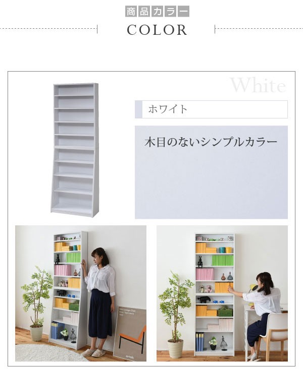 本棚 薄型 本体 幅60cm 壁面収納 収納家具 1cmピッチ 大収納ラック CD