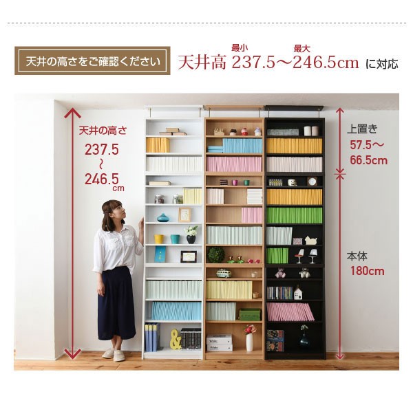 本棚 薄型 上置き 幅60cm つっぱり壁面収納 収納家具 1cmピッチ 本棚 薄型 上置き 幅60cm つっぱり壁面収納 収納家具 1cmピッチ 大収納