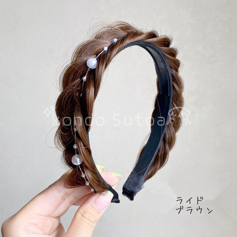 三つ編みカチューシャ ヘアアレンジ カチューシャ レディース ヘア編み