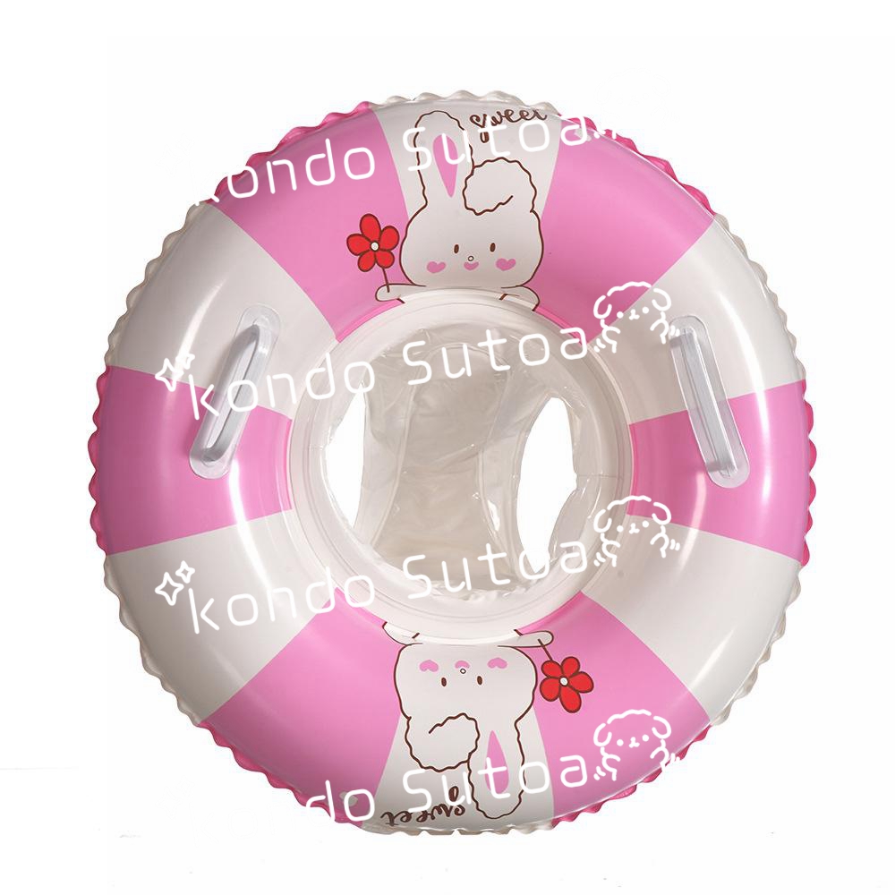 浮き輪 子供 足入れ 取って 浮輪 ウキワ 60cm 50cm 腰 5歳 3歳 4