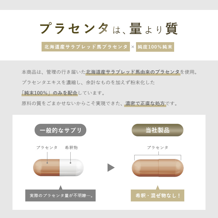 プラセンタは量より質