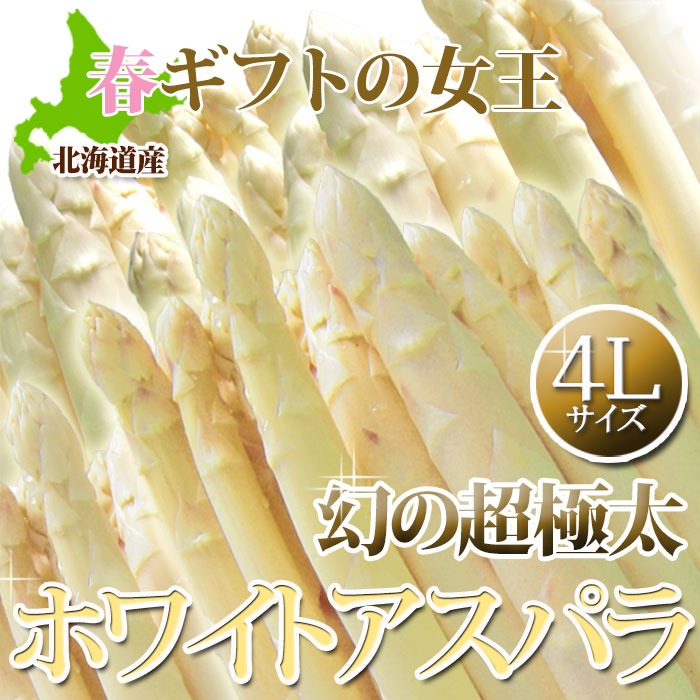 北海道産 ホワイトアスパラ 超極太サイズの4Lサイズ