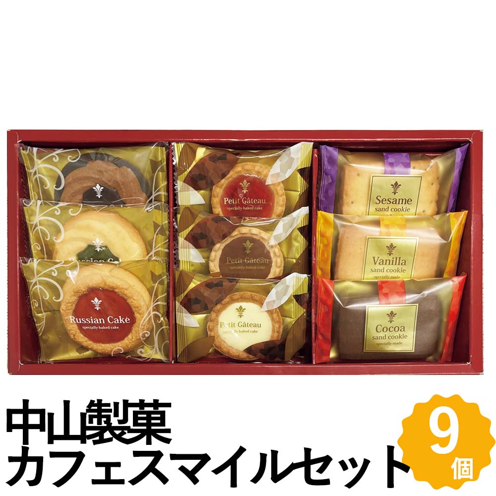 カフェスマイルセット 9個セット サンドクッキー ロシアケーキ