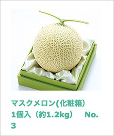 マスクメロン(化粧箱)1個入 No3