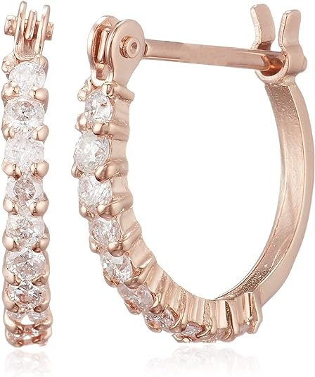 送料込み 18金ピンクゴールドダイヤモンドピアス ピアス ダイヤピアス