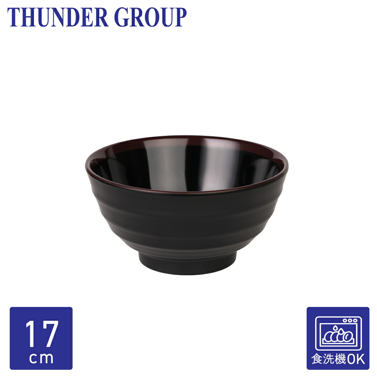 Thunder Group うどん鉢 丼ぶり 直径17.1cm 高さ8.5cm 6個セット 蕎麦
