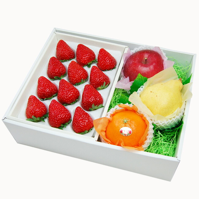 お歳暮・冬ギフトに大粒いちごの入ったフルーツセット