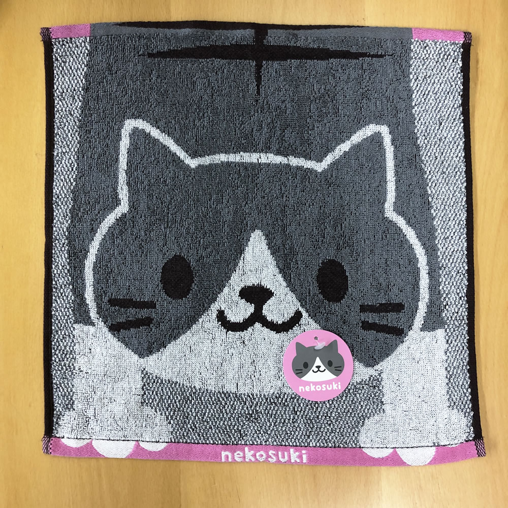 のびねこ のびしば ウォッシュタオル 約34×34cm しばいぬ 猫柄 ねこ
