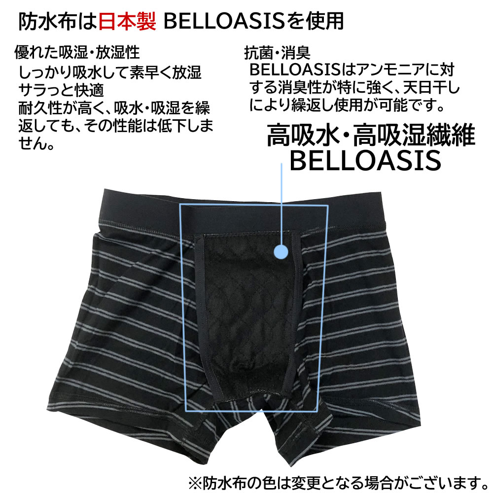 B.V.D ちょいもれ対応パンツ 2枚セット 前開き吸水ボクサーブリーフ 同