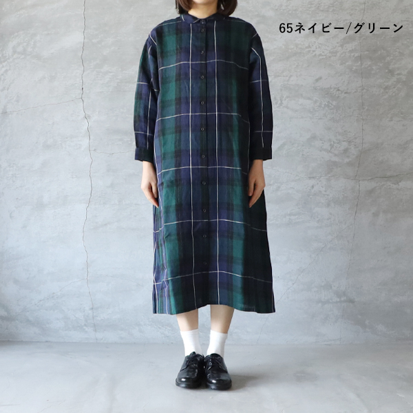 blue willow ブルーウィロウ リネンタータンチェックワンピース ゆう