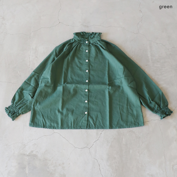 SALE セール 40%OFF SETTEN セッテン ビエラトリプルウォッシュ シャーリングギャザーブラウス メール便対応 シャツ 日本製 SALE セール 40%OFF SETTEN セッテン ビエラトリプルウォッシュ