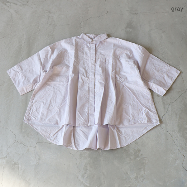 ichi イチ コットンタイプライタービッグシャツ メール便対応 24春夏 ビッグシルエット 半端丈