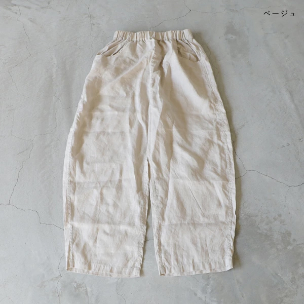 NARU｜40フレンチリネンノッポパンツの画像