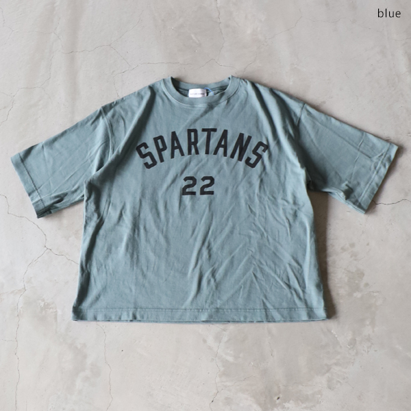 SALE セール 30%OFF BLUE LAKE MARKET ブルーレイクマーケット アメリカンドライ天竺3 6分袖ボックスプリントTee SPARTANS22 メール便対応 BLUE LAKE MARKET SALE セール 20%OFF ブルーレイクマーケット