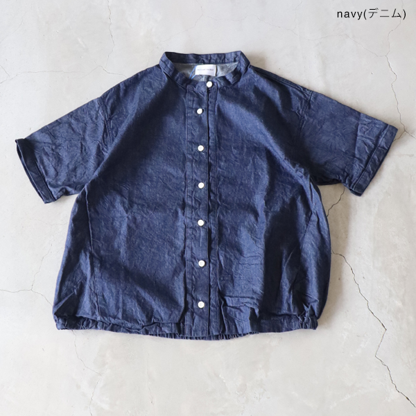 SALE セール 20%OFF BLUE LAKE MARKET ブルーレイクマーケット ヴィンテージポプリン/4.5ozデニムゴムギャザーバックヘムシャツ メール便対応 SALE】Blue Lake Market(ブルーレイクマーケット) ヴィンテージ