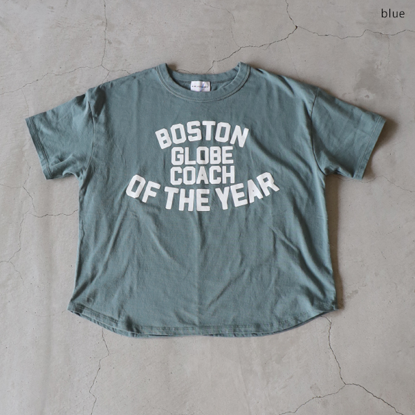 SALE セール 20%OFF BLUE LAKE MARKET ブルーレイクマーケット アメリカンドライ天竺3 ルーズラウンドヘムプリントTee BOSTON メール便対応 日本製 BLUE LAKE MARKET ブルーレイクマーケット アメリカンドライ天竺