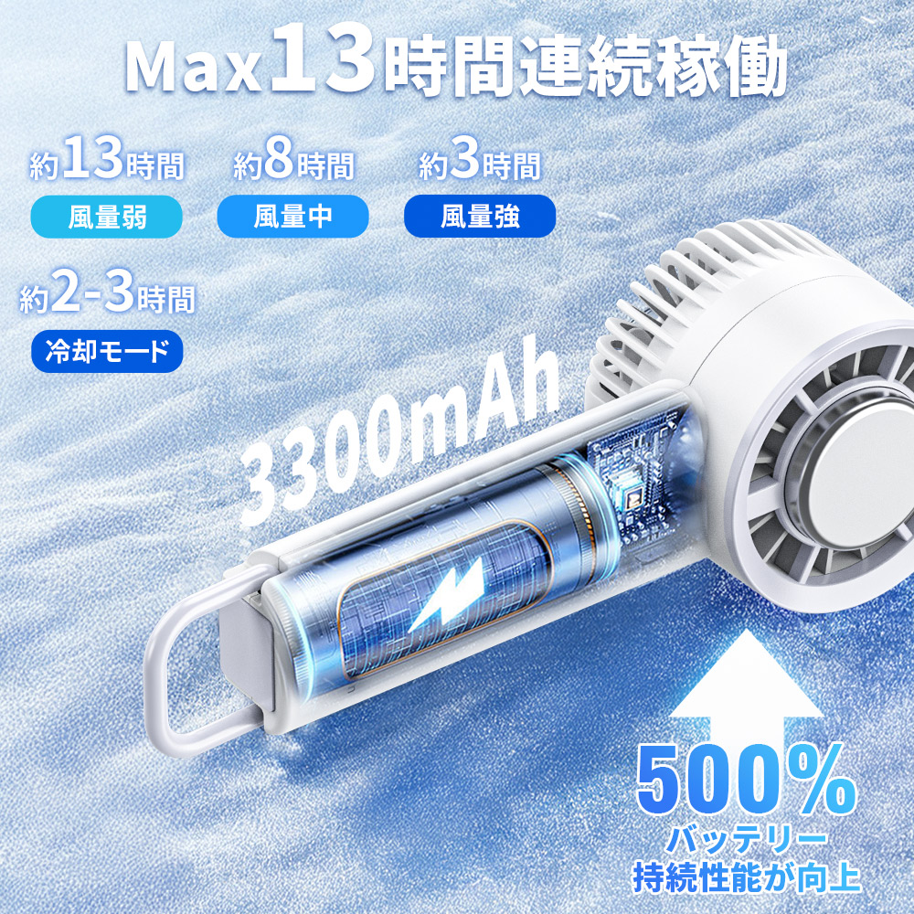 最新技術！瞬間冷感プレート！／ ハンディファン 扇風機 2025新品 小型