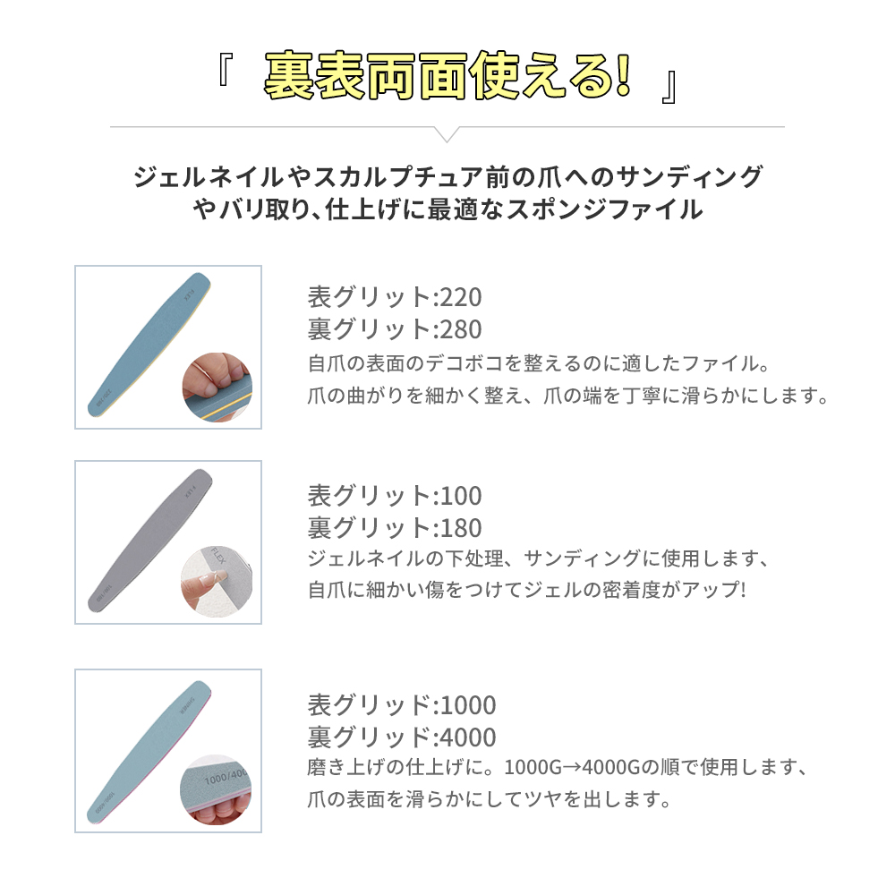 ネイル検定 1級セット ジェルネイル ファイル まとめ売り 楽天市場