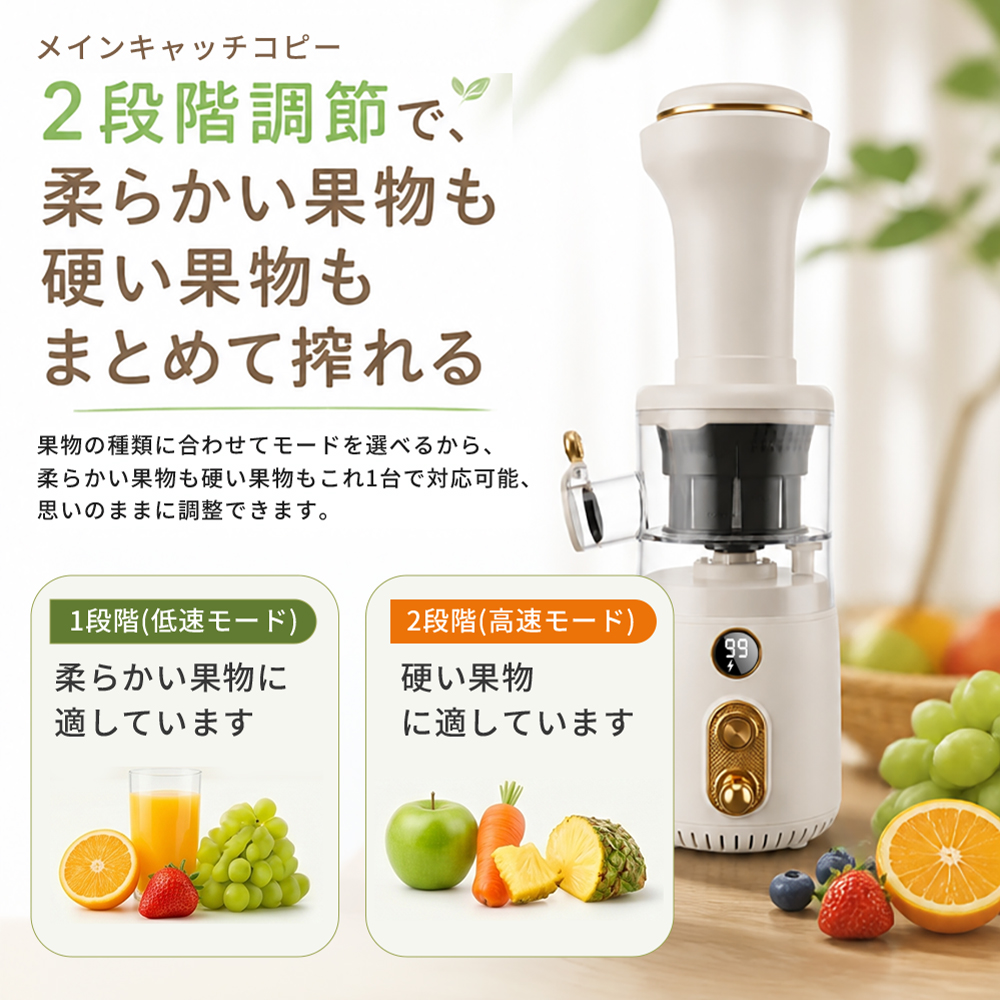 スロージューサー コードレス 【 爆買 4000円OFFクーポン】 ジューサー