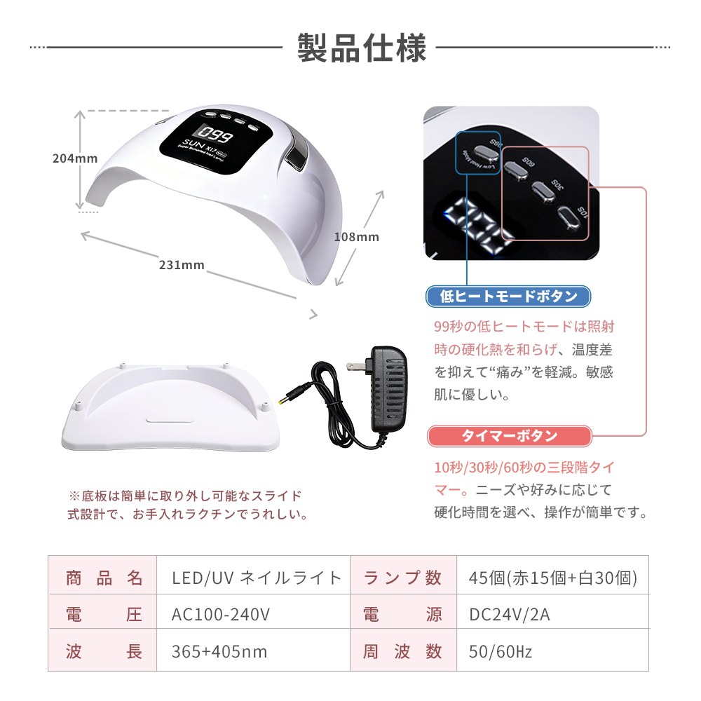 ジェルネイル 600円OFF中 2026最新型 ネイルライト UVライト LED 二重