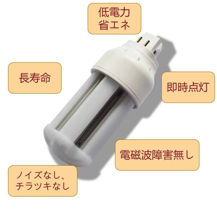 FDL18】fdl18形 ledコンパクト蛍光灯 LED 8w 1280lm GX10Q口金