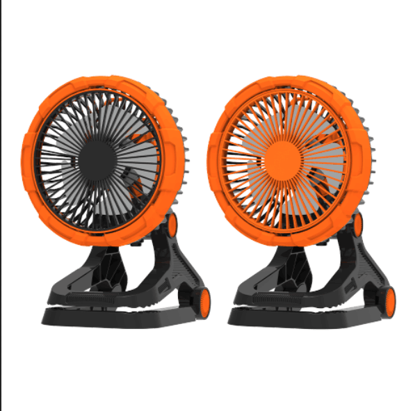 クリップ式 サーキュレーター 360°自動首振り 扇風機 照明機能付き 無