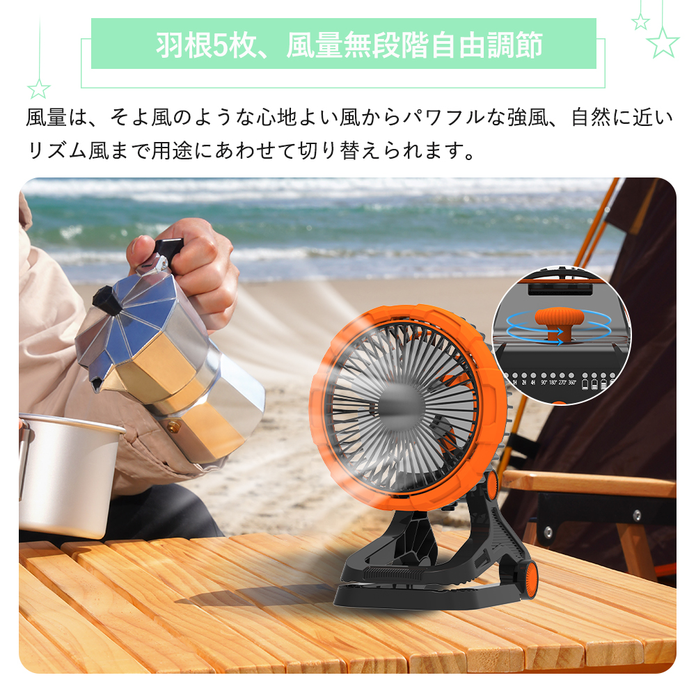 アウトドア扇風機 充電式 風量100段階 32,000mAh サーキュレーター Amazon | SUKITEN アウトドア扇風機 キャンプ 充電式【2025先行