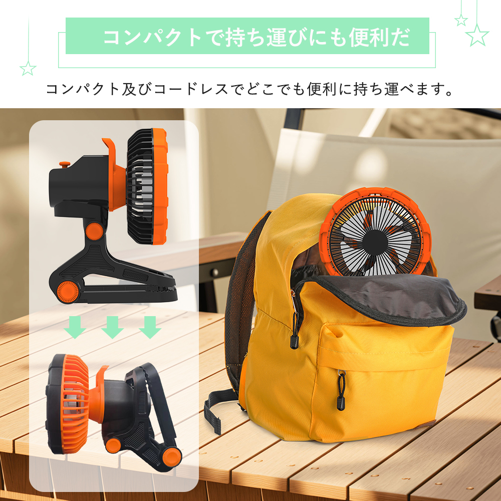 特売キャンプ 扇風機 Type-C充電式 usb 首振り アウトドア ファン 小型