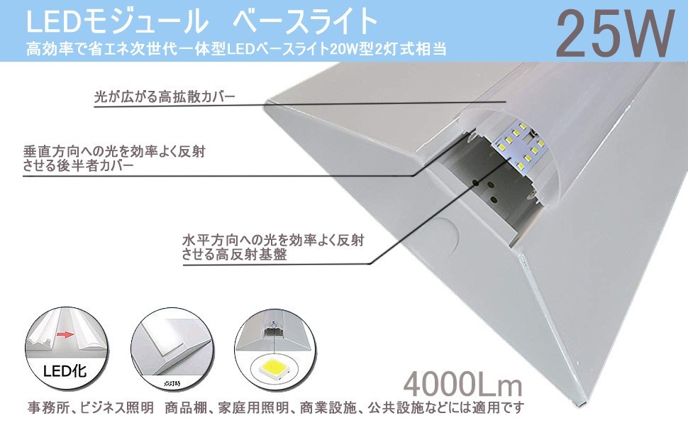 LED東芝製のLEDチープ逆富士型ランプ 代替用 LED逆富士照明 ベース