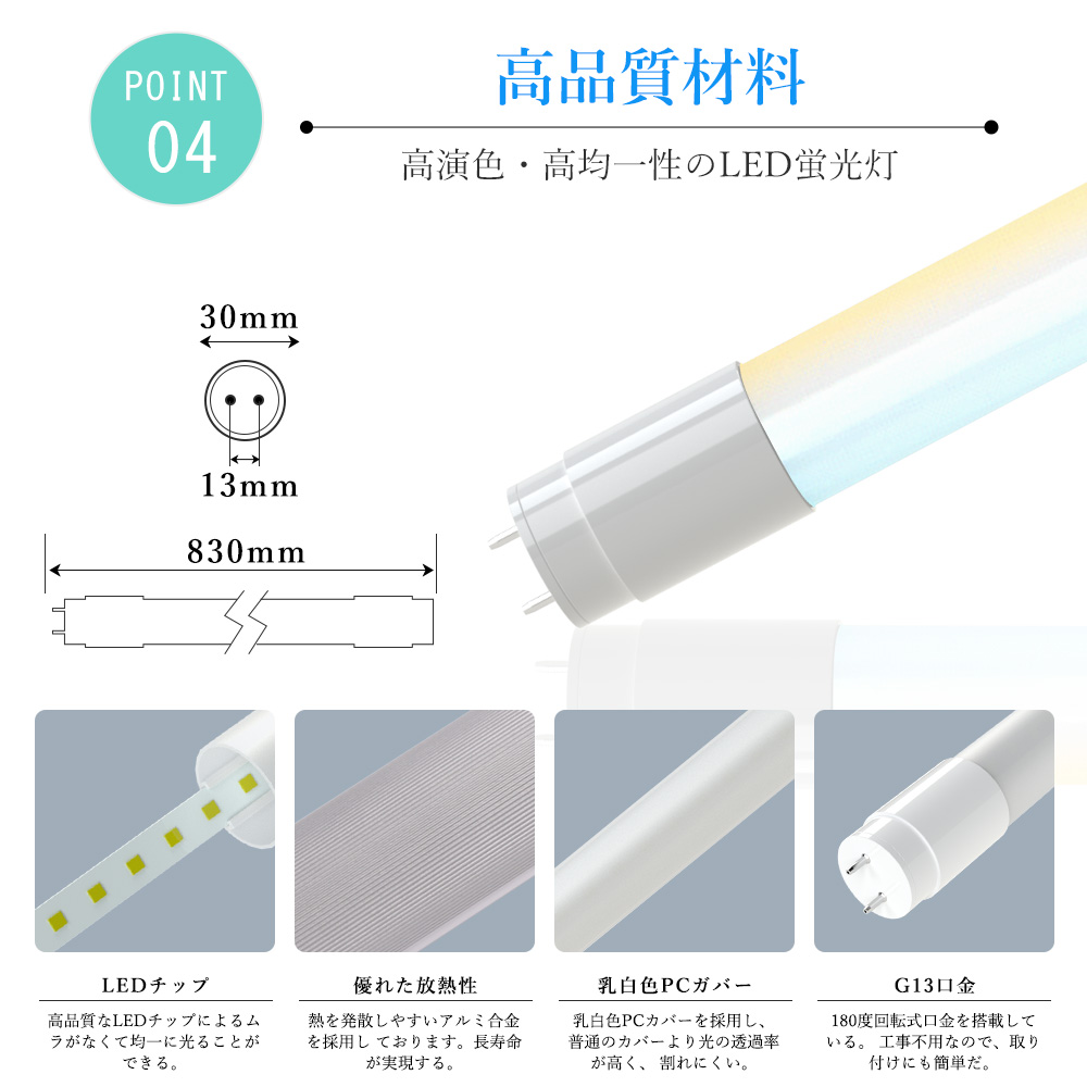 32w 直管蛍光灯 32型 直管 LEDランプ...の詳細画像2