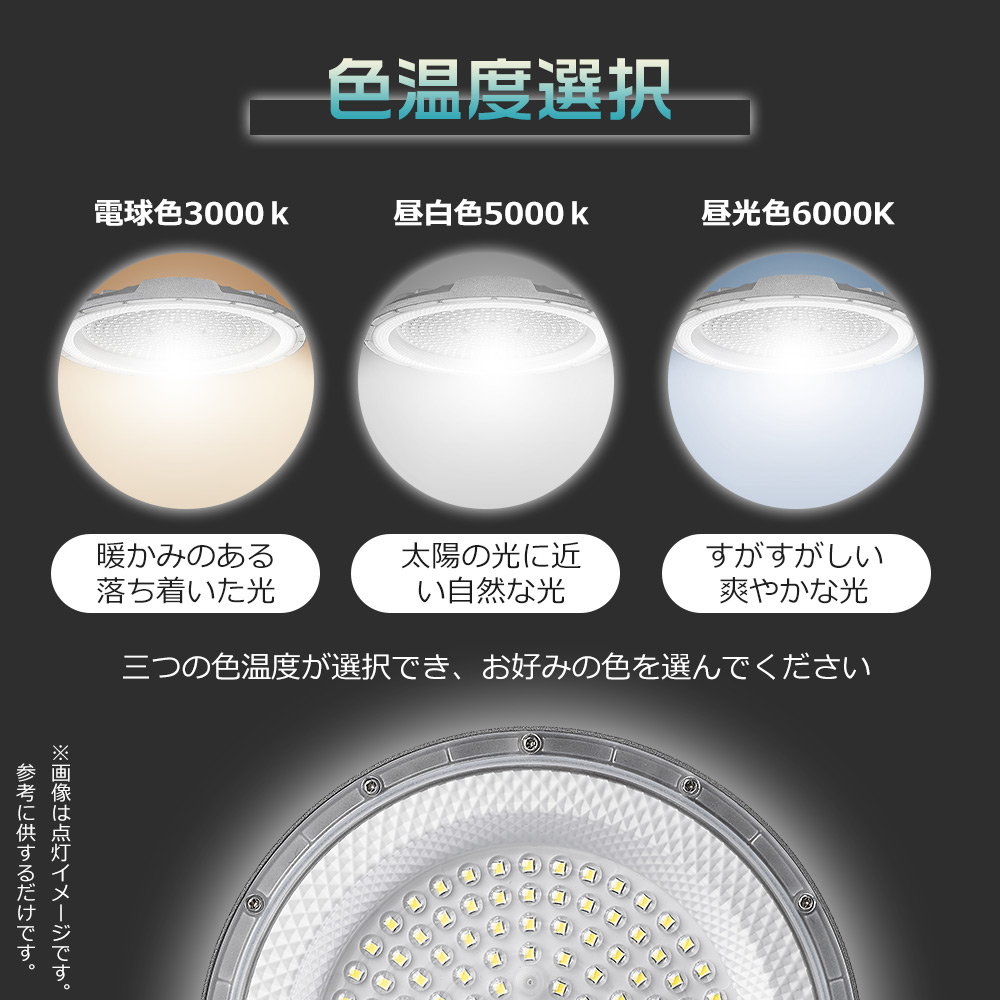 5台セット 100w LEDハイベイライト 工事用 100w LED投光器 LED高天井照明器具 高天井灯 UfO型作業灯100W 20000lm 1000W水銀灯相当 電源コード1.5Ｍ IP6x 防塵式
