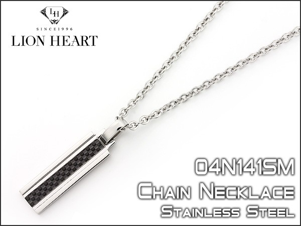 LION HEART ライオンハート チェーンネックレス バートップ シルバー×ブラック 04N141SM