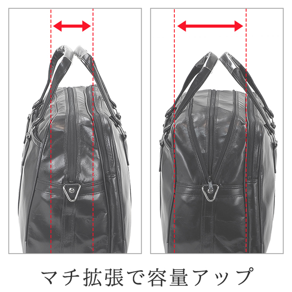 ジーガスト  ボストンバッグ G-GUSTO 日本製 豊岡製 銀行ボストン A3 ブラック メンズ KBN10441 10441-1の画像