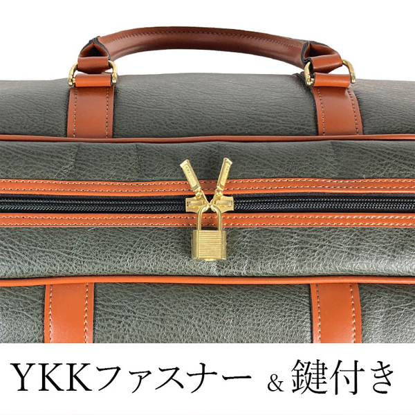 フィリップラングレー  ボストンバッグ PHILIPE LANGLET 日本製 豊岡製 トラベルバッグ ブラック カーキ メンズ KBN10453 10453の画像