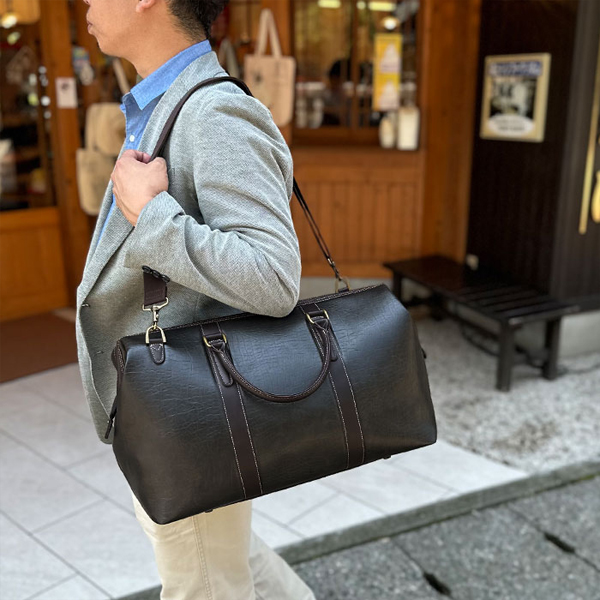 クレイドルリバー ボストンバッグ メンズ 黒 ダレス ショルダー 10457-1_1