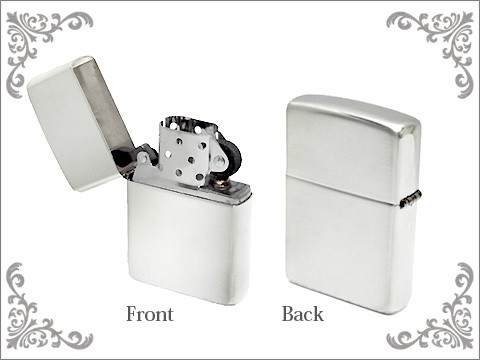 ZIPPO】 ジッポ オイルライター 純銀 STERLING SILVER サテン ツヤ消し