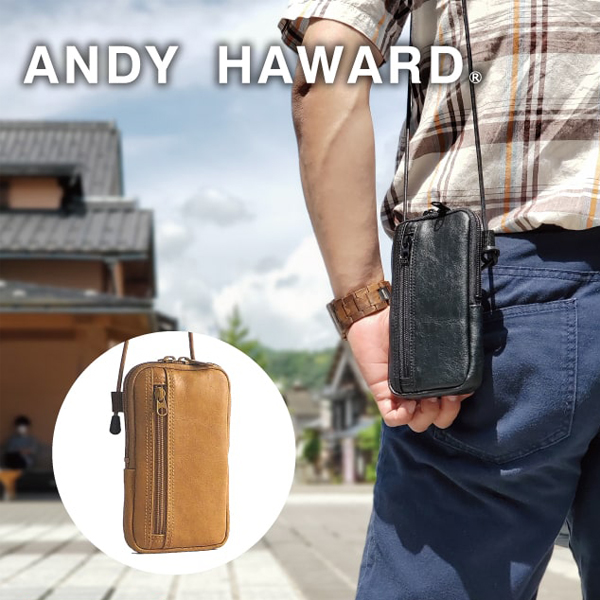 アンディーハワード ショルダーバッグ ANDY HAWARD 日本製 豊岡製 スマホショルダー サコッシュ ブラック キャメル メンズ レディース  KBN16450 16450 : 16450 : 1MORE - 通販 - Yahoo!ショッピング