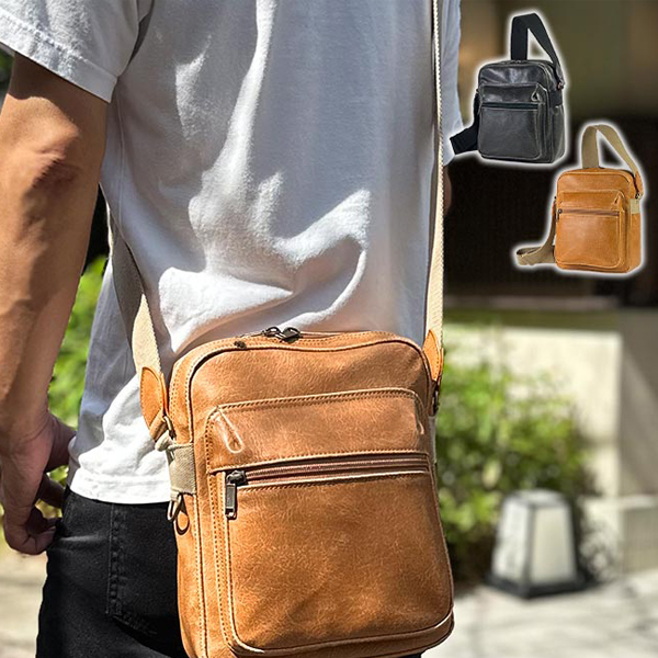 VALISE バリス 本革 メッセンジャーバッグ 黒　斜めがけ ショルダー ブレリアス ショルダーバッグ・メッセンジャーバッグ メンズ 黒