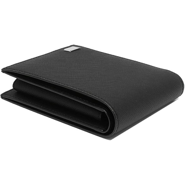 dunhill（ダンヒル） プレーン 二つ折り財布 メンズ ブランド ブラック