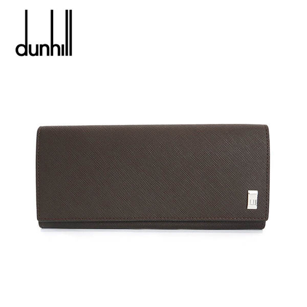 ダンヒル Plain 財布 dunhill プレーン 長財布 二つ折り ダークブラウン 22R2P12PS201R｜1more