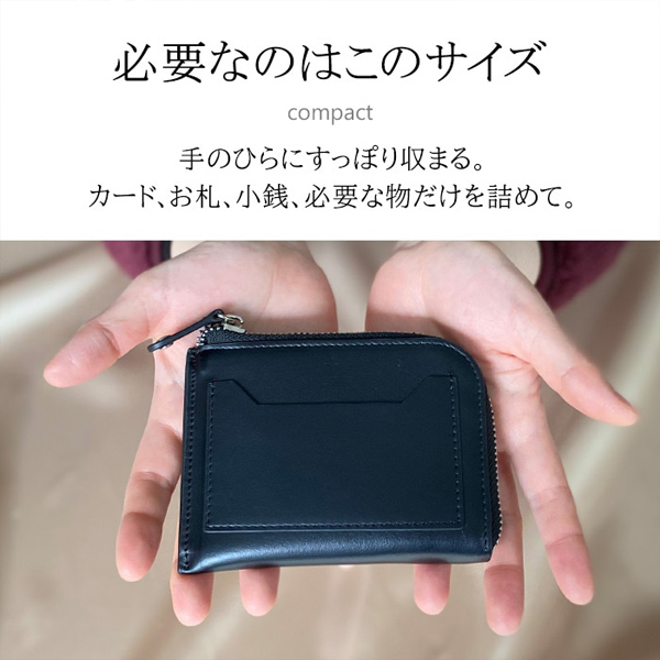 ハミルトン 財布 メンズ 黒/グレー ミニ財布 L字 本革 牛革 レザー 28003 |  | 02