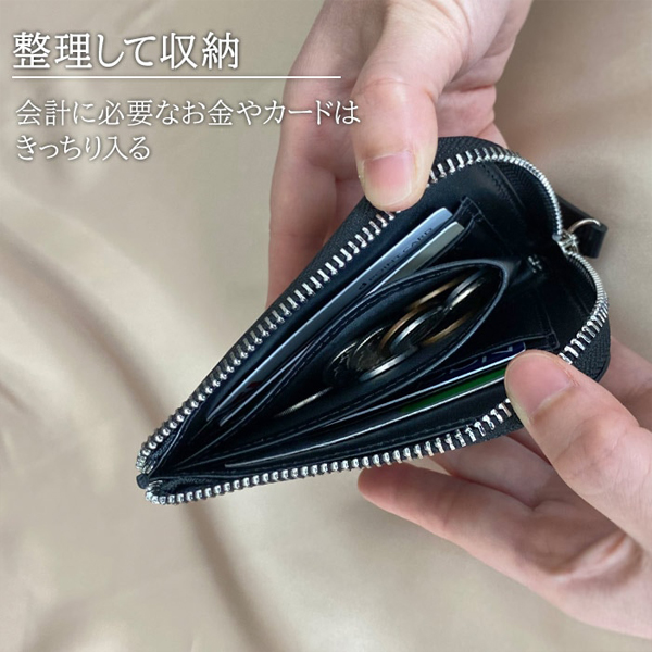 ハミルトン 財布 メンズ 黒/グレー ミニ財布 L字 本革 牛革 レザー 28003 |  | 03