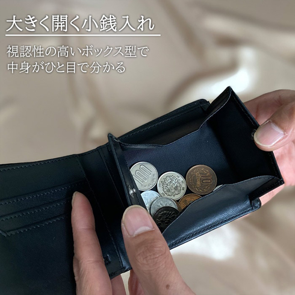 ハミルトン 財布 メンズ 黒/グレー 二つ折り 本革 牛革 レザー 28004 |  | 02