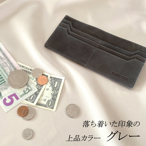 ハミルトン 財布 メンズ 黒/グレー 長財布 本革 牛革 レザー 28006 |  | 08