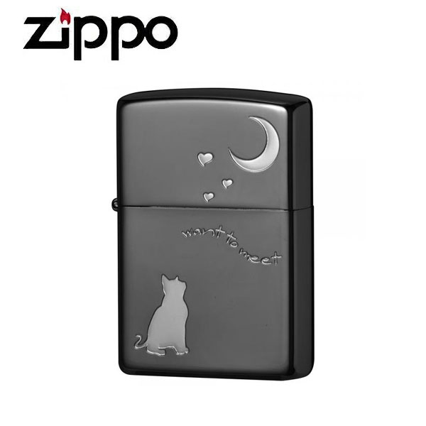 ジッポー ライター メンズ ブラック ネコ 月 2CAT-BNA : 1MORE - 通販
